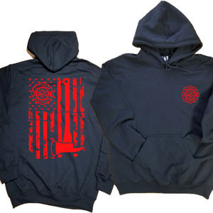 Fireman Flag Hoodie Gift for Firefighter